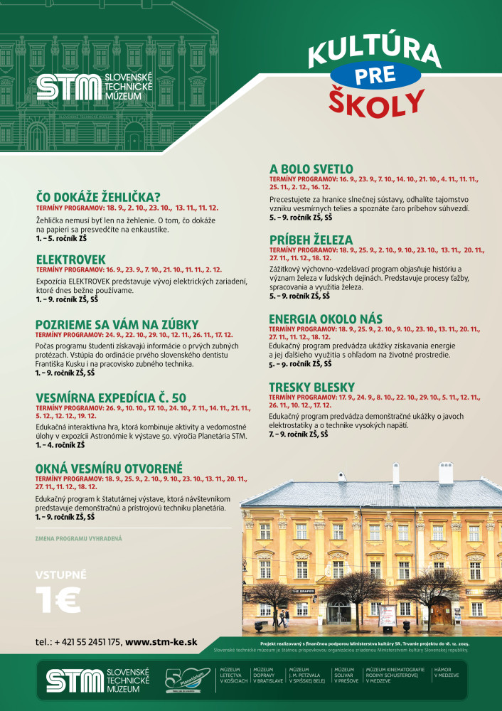 program kultura pre školy v sidelnej budove STM